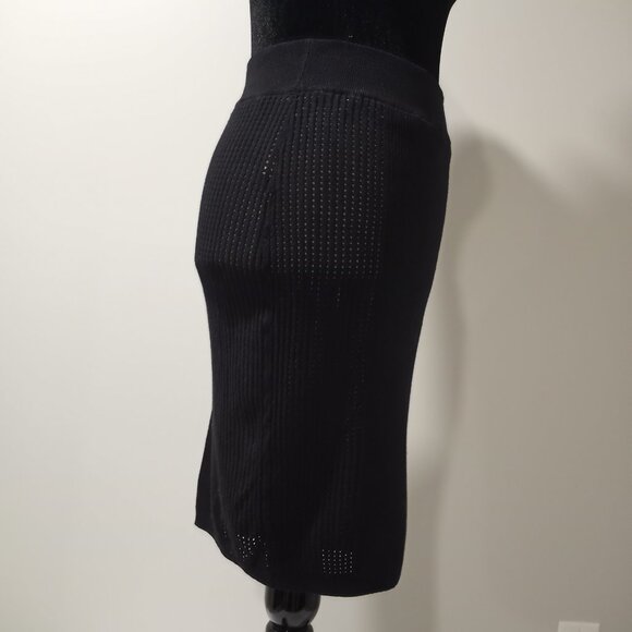 EXPRESS BLACK RAYON\POLYESTER LINED PENCIL SKIRT WOMEN SIZE L - Picture 6 of 7